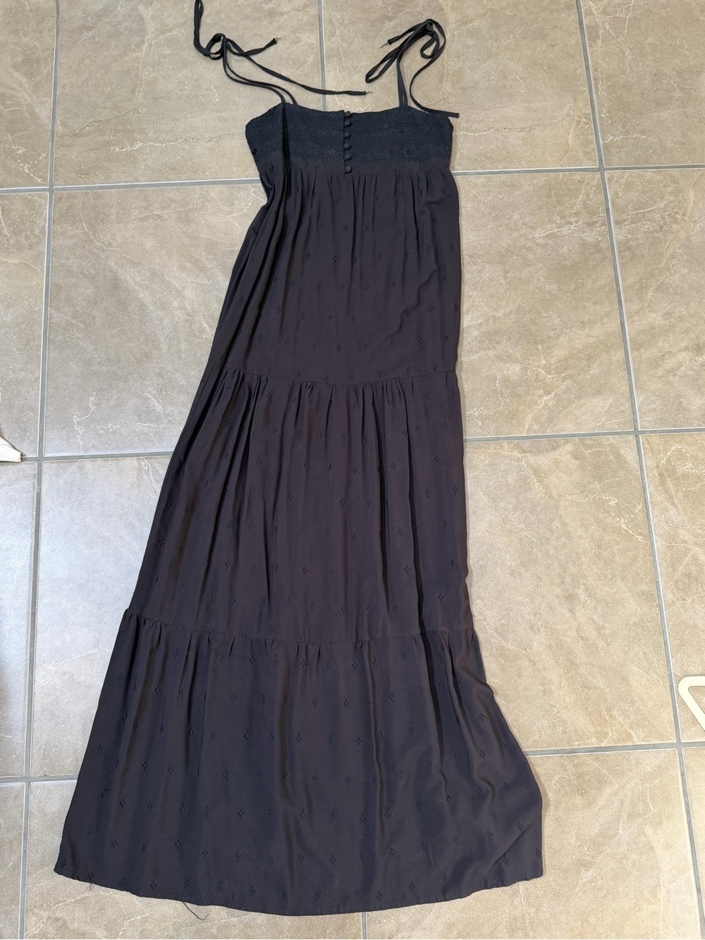 Spiritual Gangster Black Maxi Dress with Tie Straps